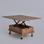 Hanah Home Mesa de Café de Pino con Dimensiones Ajustables
